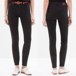 Madewell Mid Rise Skinny Jeans Stretch Denim Lunar Wash‎ Black Wash sz 26 TALL